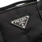 Prada Tote Tessuto Bomber 2-Way Black Nylon Leather — view 7