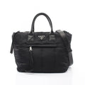 Prada Tote Tessuto Bomber 2-Way Black Nylon Leather