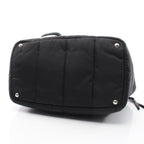 Prada Tote Tessuto Bomber 2-Way Black Nylon Leather — view 5