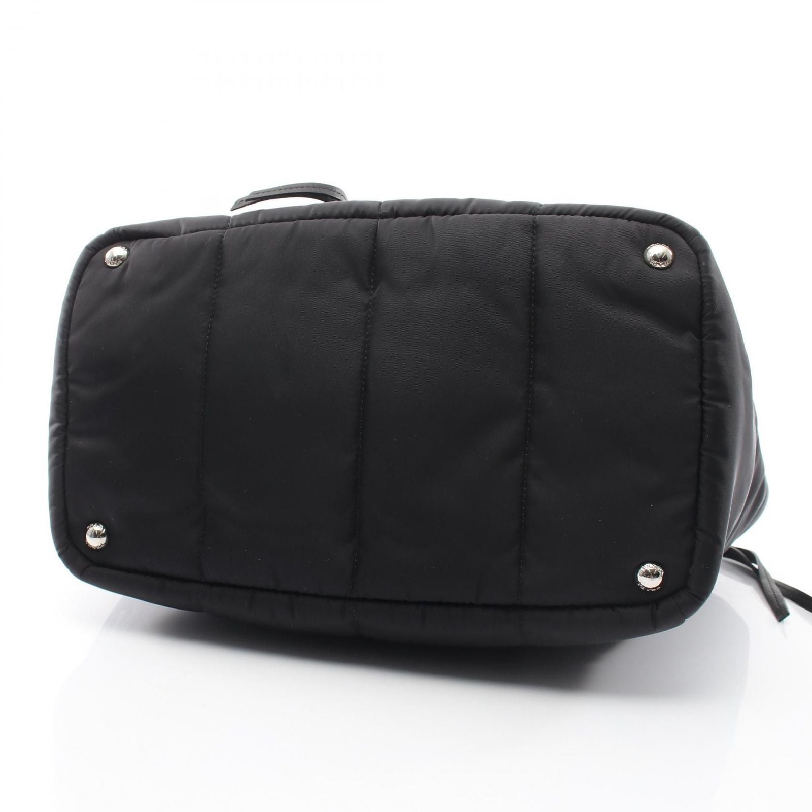 Prada Tote Tessuto Bomber 2-Way Black Nylon Leather — view 5