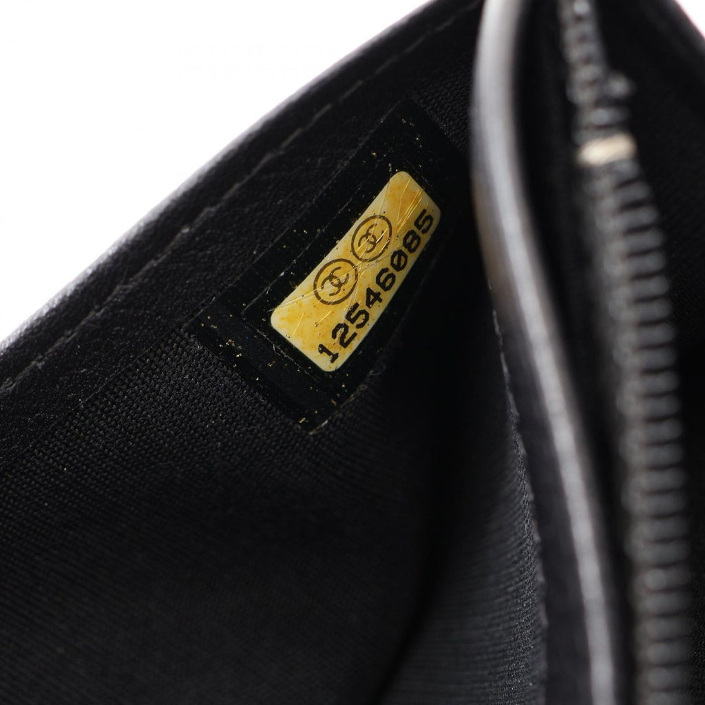 Chanel Bifold Wallet Butterfly Camellia Zip Black Leather — view 6
