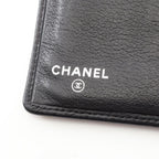 Chanel Bifold Wallet Butterfly Camellia Zip Black Leather — view 5