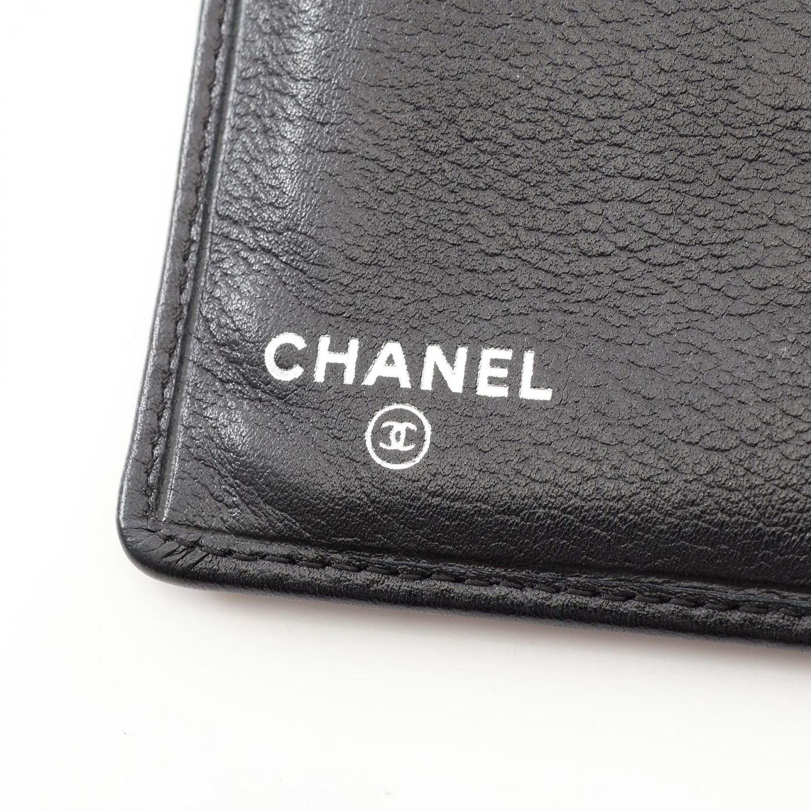 Chanel Bifold Wallet Butterfly Camellia Zip Black Leather — view 5
