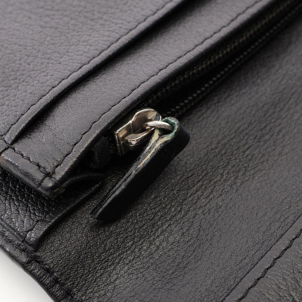 Chanel Bifold Wallet Butterfly Camellia Zip Black Leather — view 7