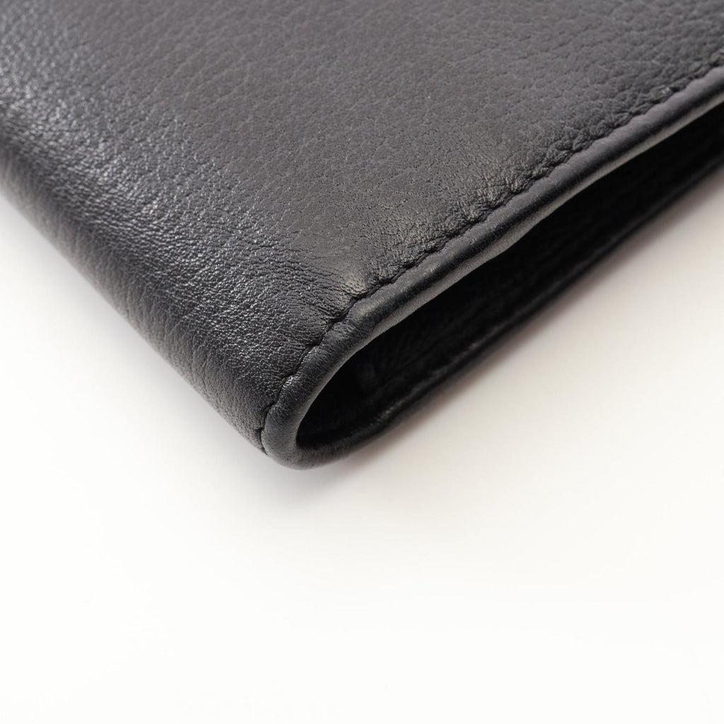 Chanel Bifold Wallet Butterfly Camellia Zip Black Leather — view 8