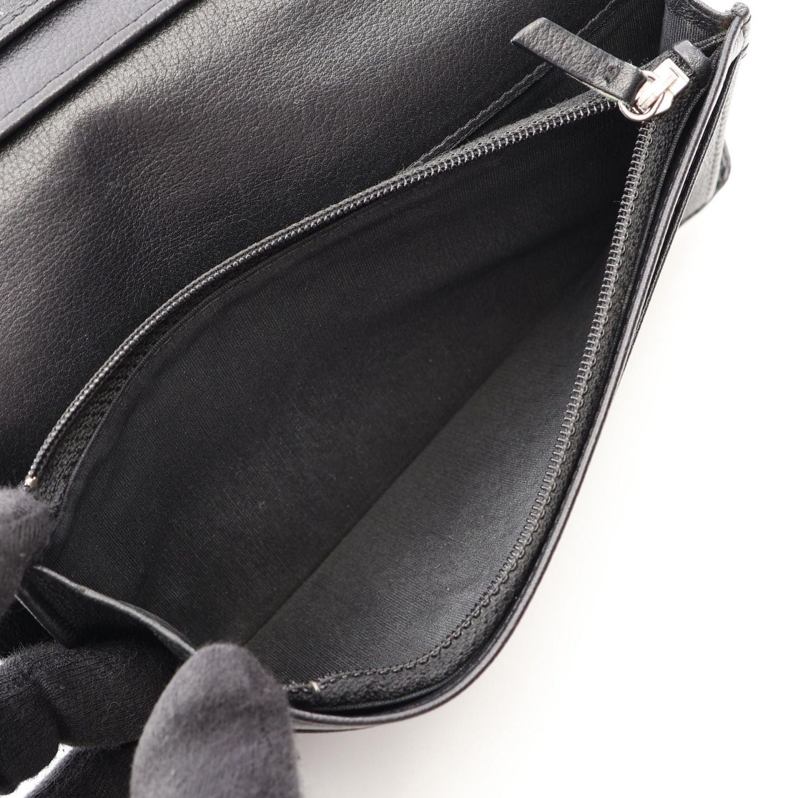 Chanel Bifold Wallet Butterfly Camellia Zip Black Leather — view 4