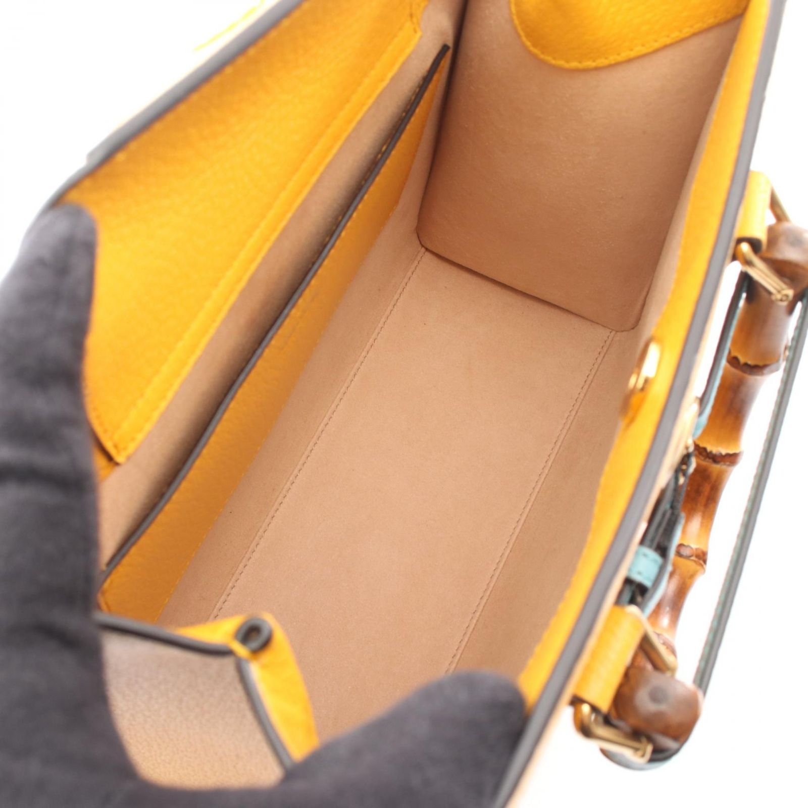 Gucci Handbag Diana Small 2-Way Yellow Leather — view 3