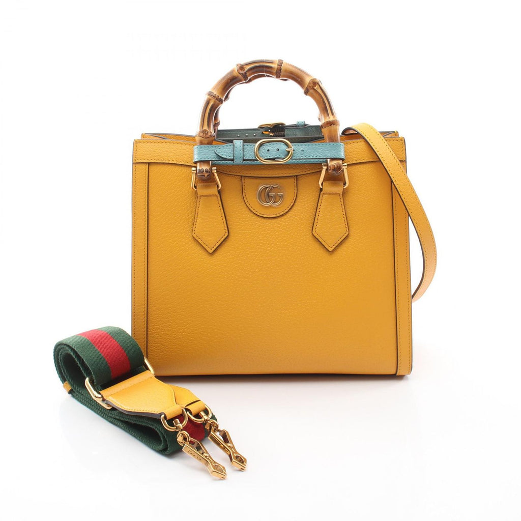 Gucci Handbag Diana Small 2-Way Yellow Leather