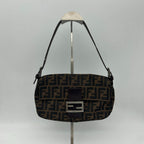 Fendi Brown Zucca Mamma Bucket Leather Shoulder — view 2