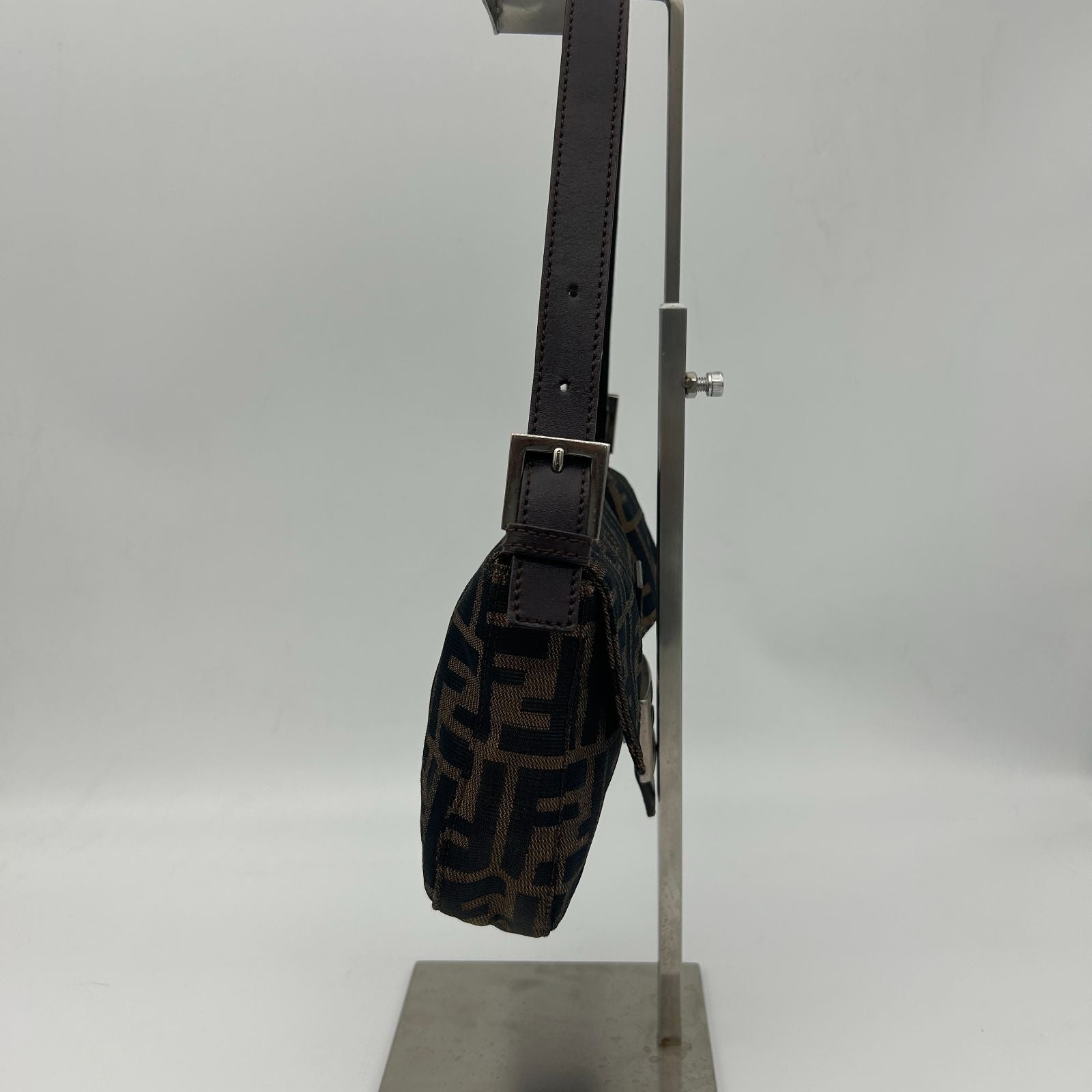Fendi Brown Zucca Mamma Bucket Leather Shoulder — view 5