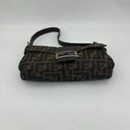 Fendi Brown Zucca Mamma Bucket Leather Shoulder — view 9