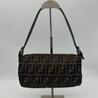 Fendi Brown Zucca Mamma Bucket Leather Shoulder — view 4
