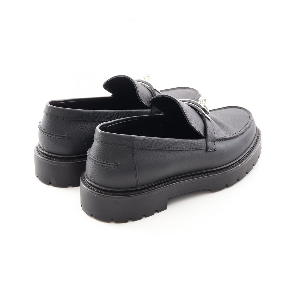 Hermes Loafers Icon Kelly Buckle Black Leather Moccasins — view 2
