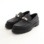 Hermes Loafers Icon Kelly Buckle Black Leather Moccasins