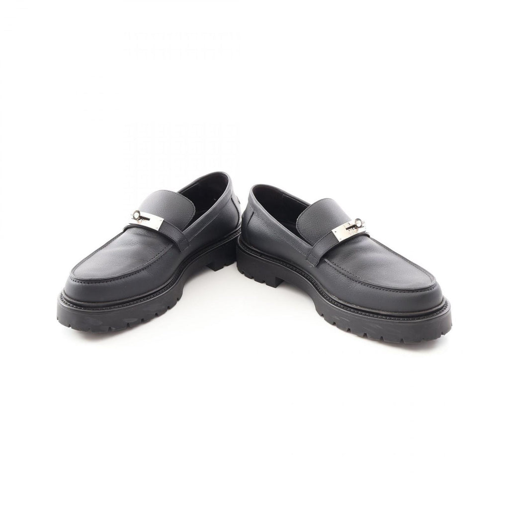 Hermes Loafers Icon Kelly Buckle Black Leather Moccasins — view 3