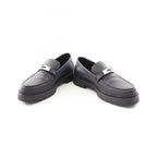 Hermes Loafers Icon Kelly Buckle Black Leather Moccasins — view 3
