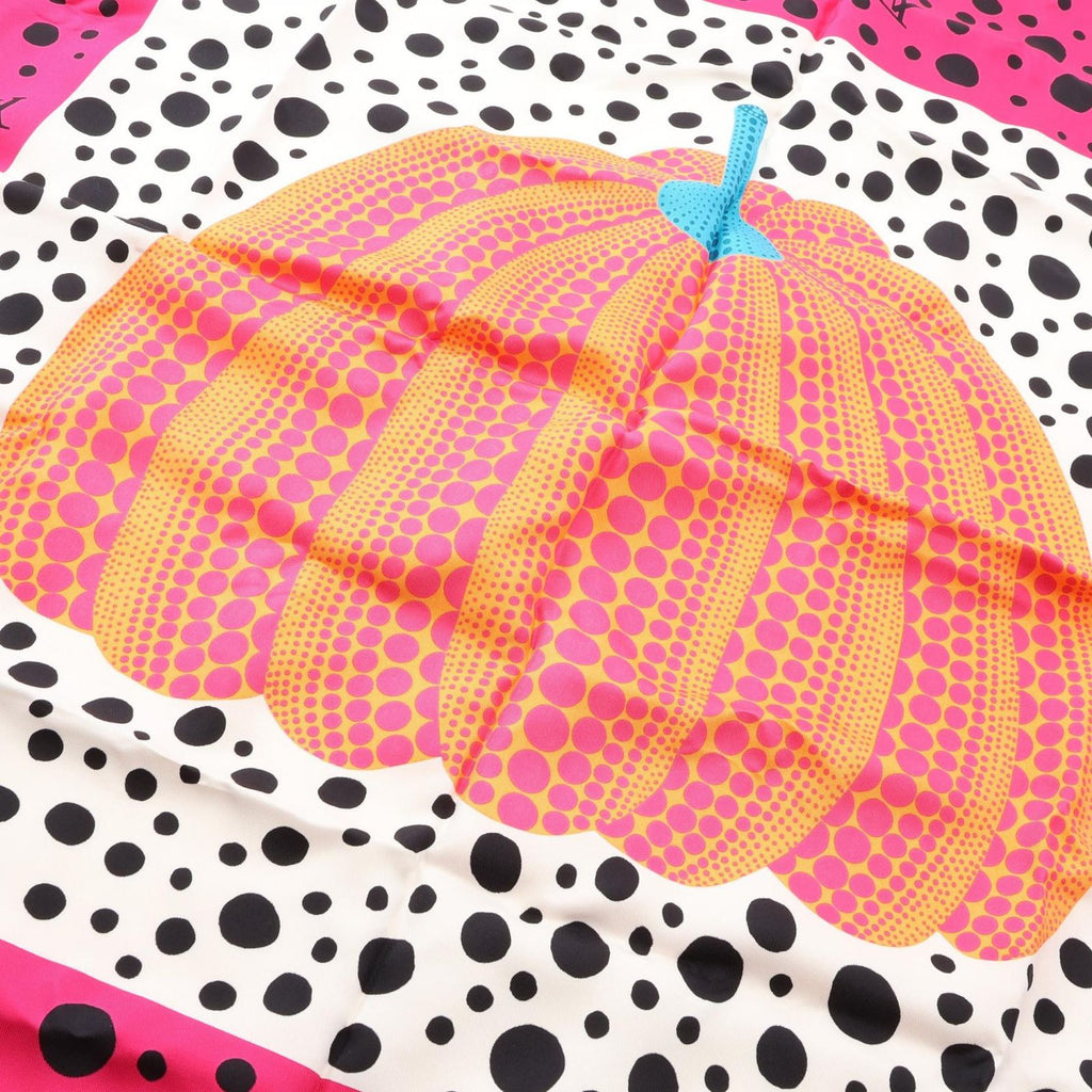 Louis Vuitton Scarf Yayoi Kusama Carre 90 Pumpkin Silk — view 5