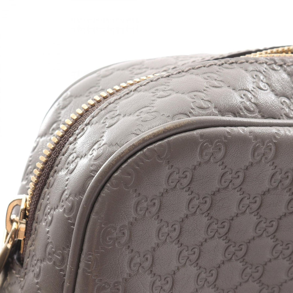 Gucci Shoulder Bag Bree Micro Guccissima Gray Leather — view 7