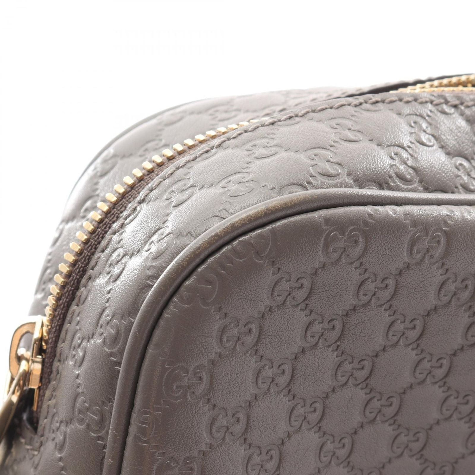 Gucci Shoulder Bag Bree Micro Guccissima Gray Leather — view 7
