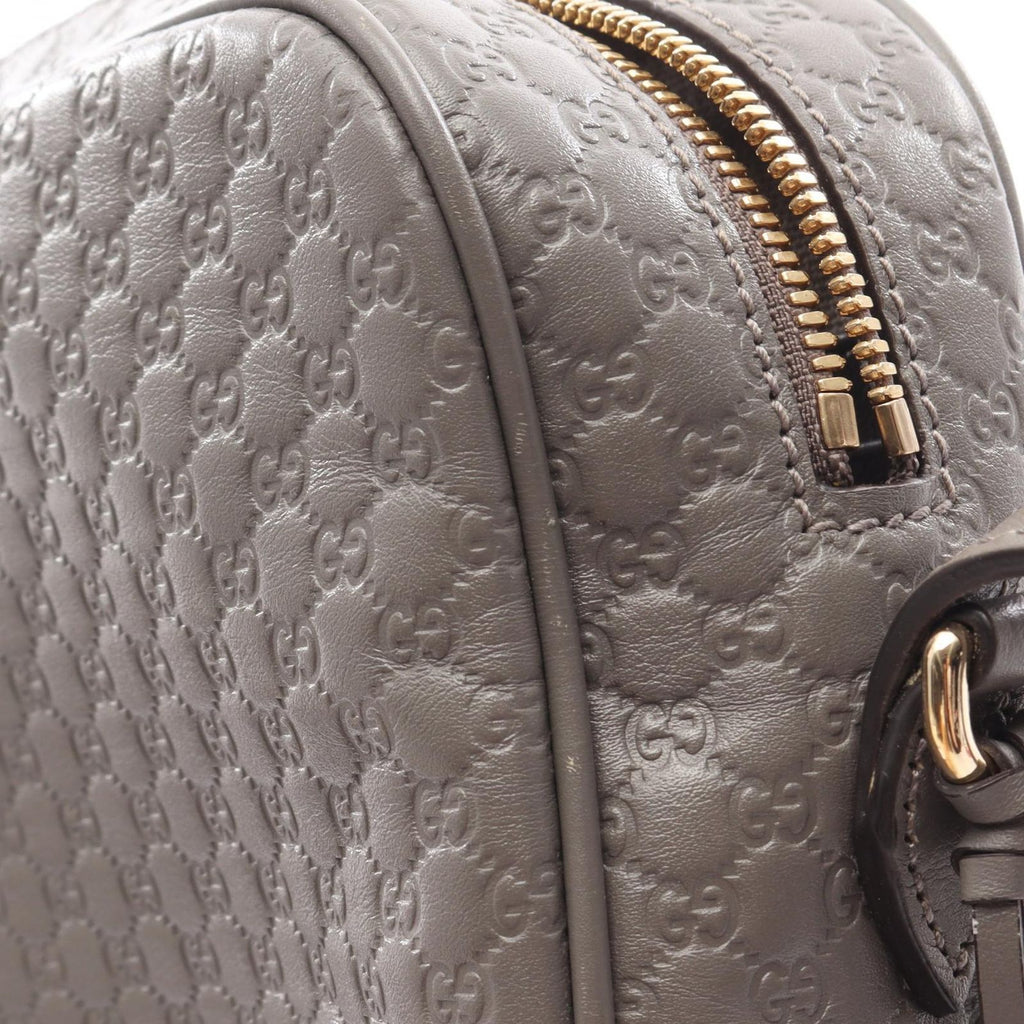 Gucci Shoulder Bag Bree Micro Guccissima Gray Leather — view 5