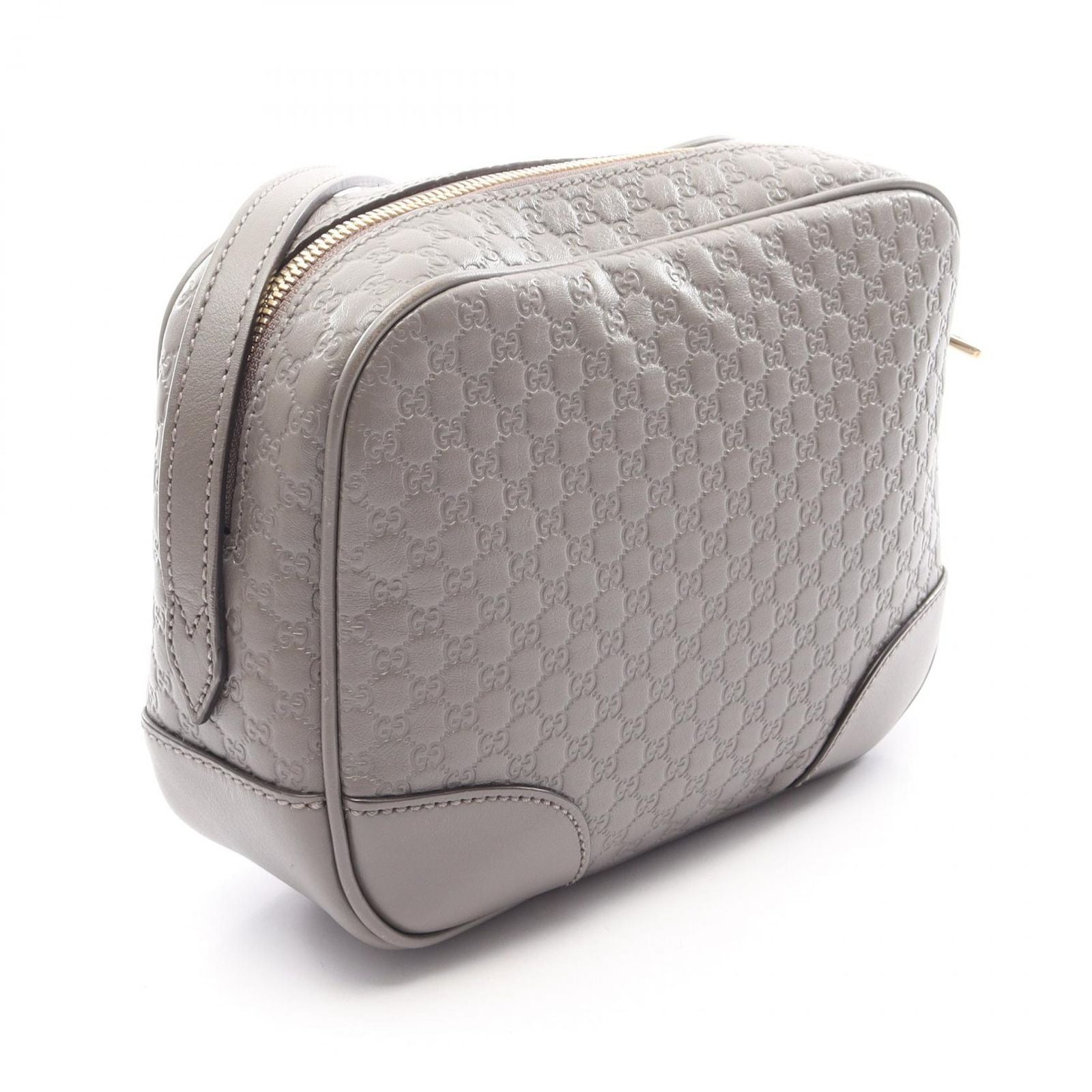 Gucci Shoulder Bag Bree Micro Guccissima Gray Leather — view 2