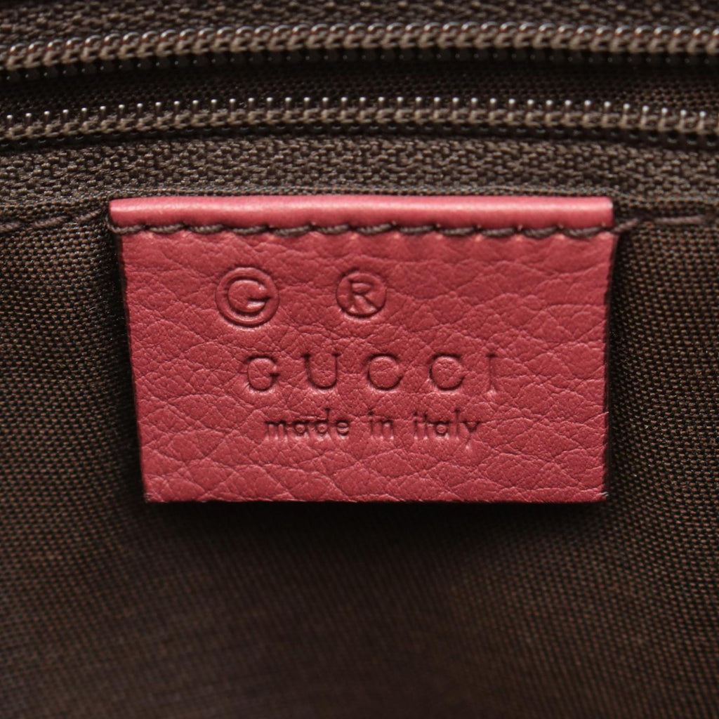 Gucci Tote Interlocking 2-Way Dark Pink Leather Hand — view 4
