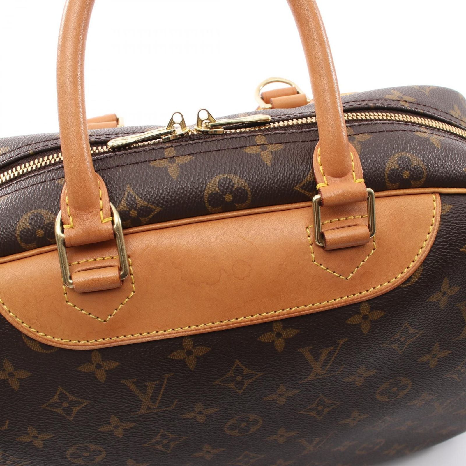 Louis Vuitton Handbag Deauville Bowling Vanity Canvas Leather — view 7