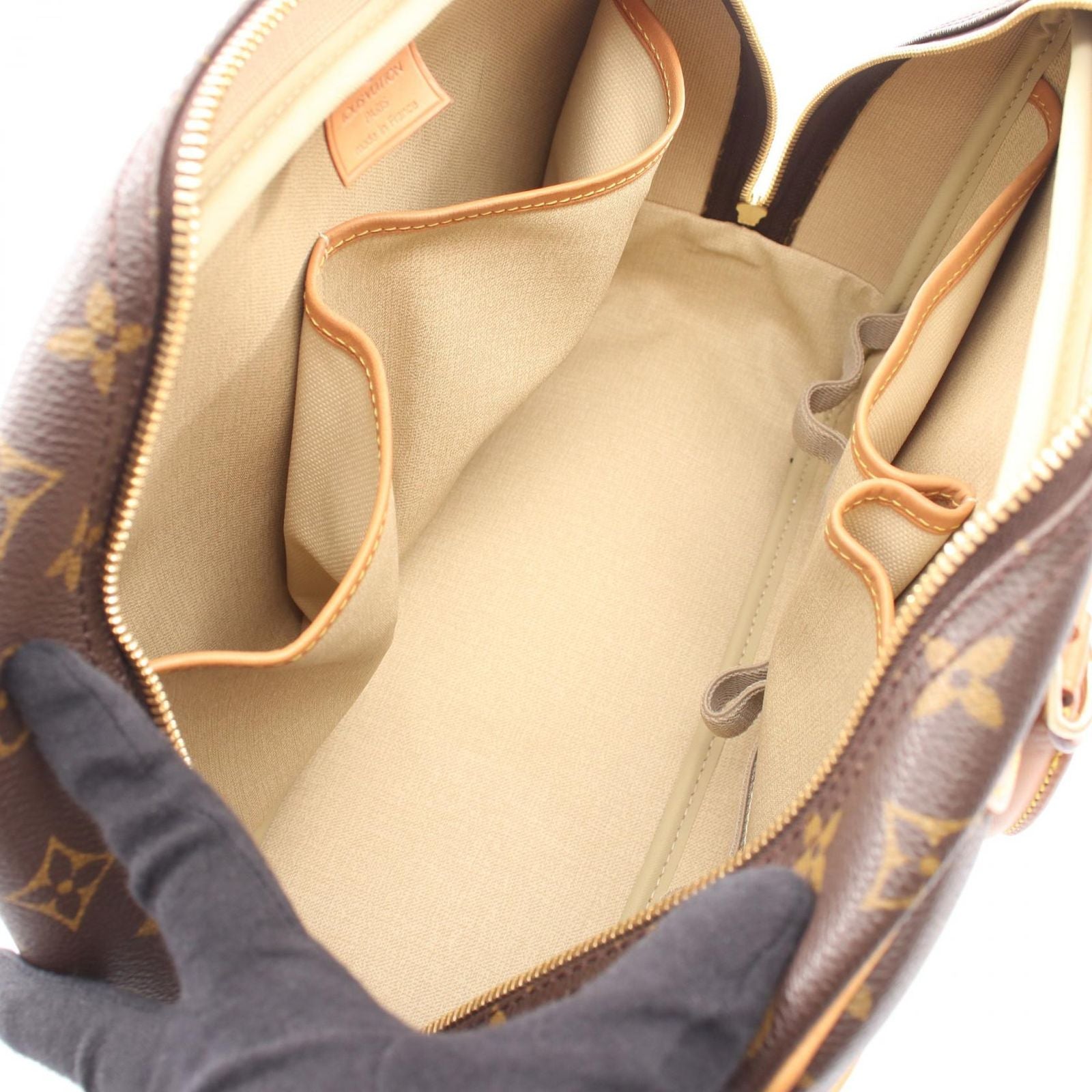 Louis Vuitton Handbag Deauville Bowling Vanity Canvas Leather — view 3