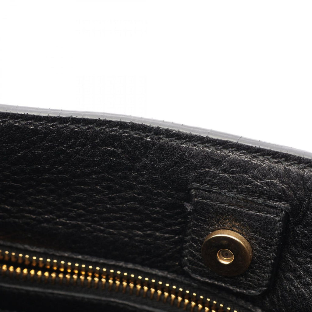 Prada Shoulder Bag Logo Black Leather — view 8