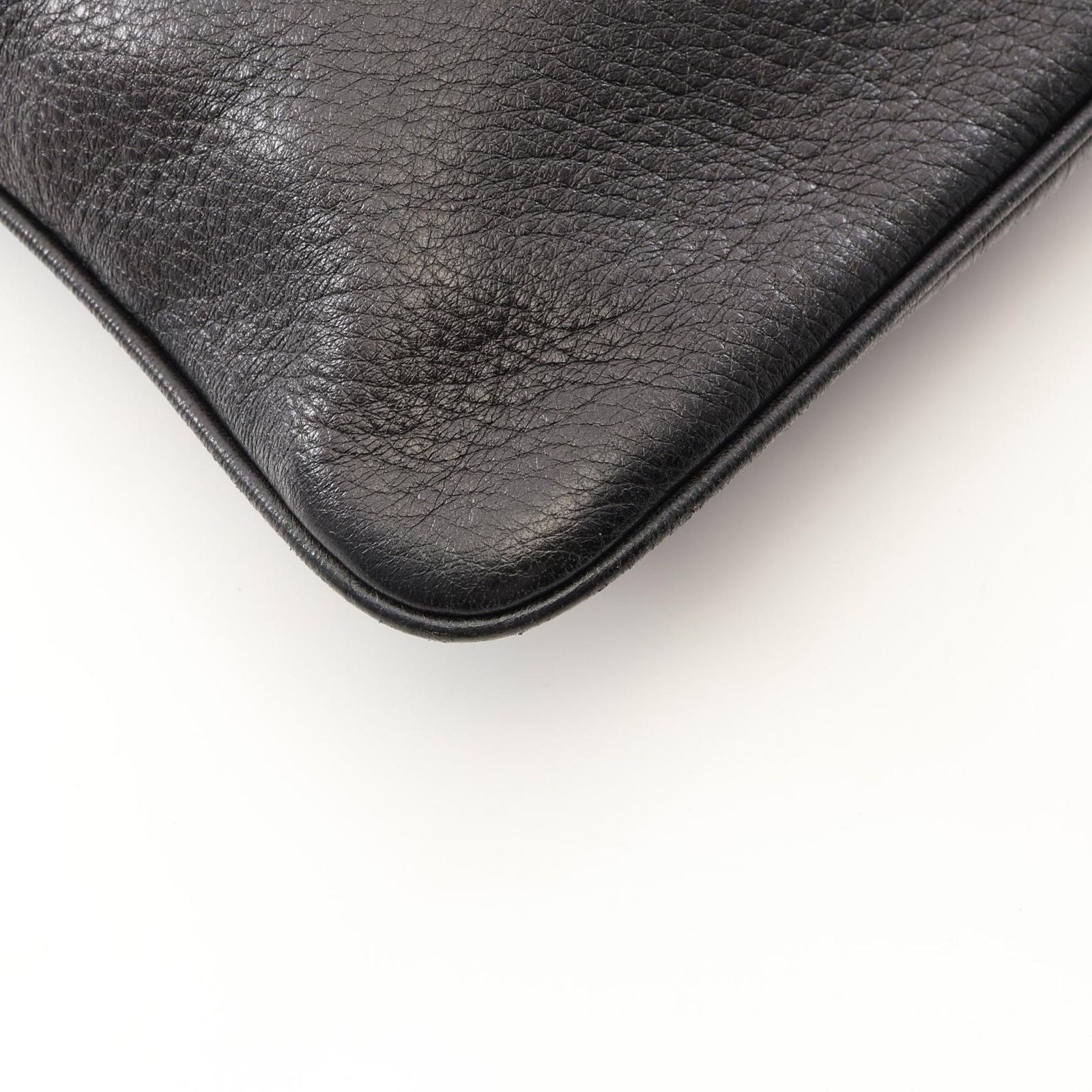 Prada Shoulder Bag Logo Black Leather — view 5