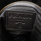 Prada Shoulder Bag Logo Black Leather — view 4