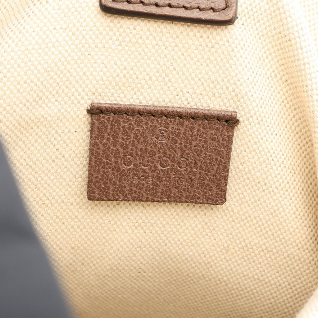Gucci Backpack GG Supreme Cat Head Web Line Beige Canvas Leather Courier — view 4