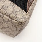 Gucci Backpack GG Supreme Cat Head Web Line Beige Canvas Leather Courier — view 5
