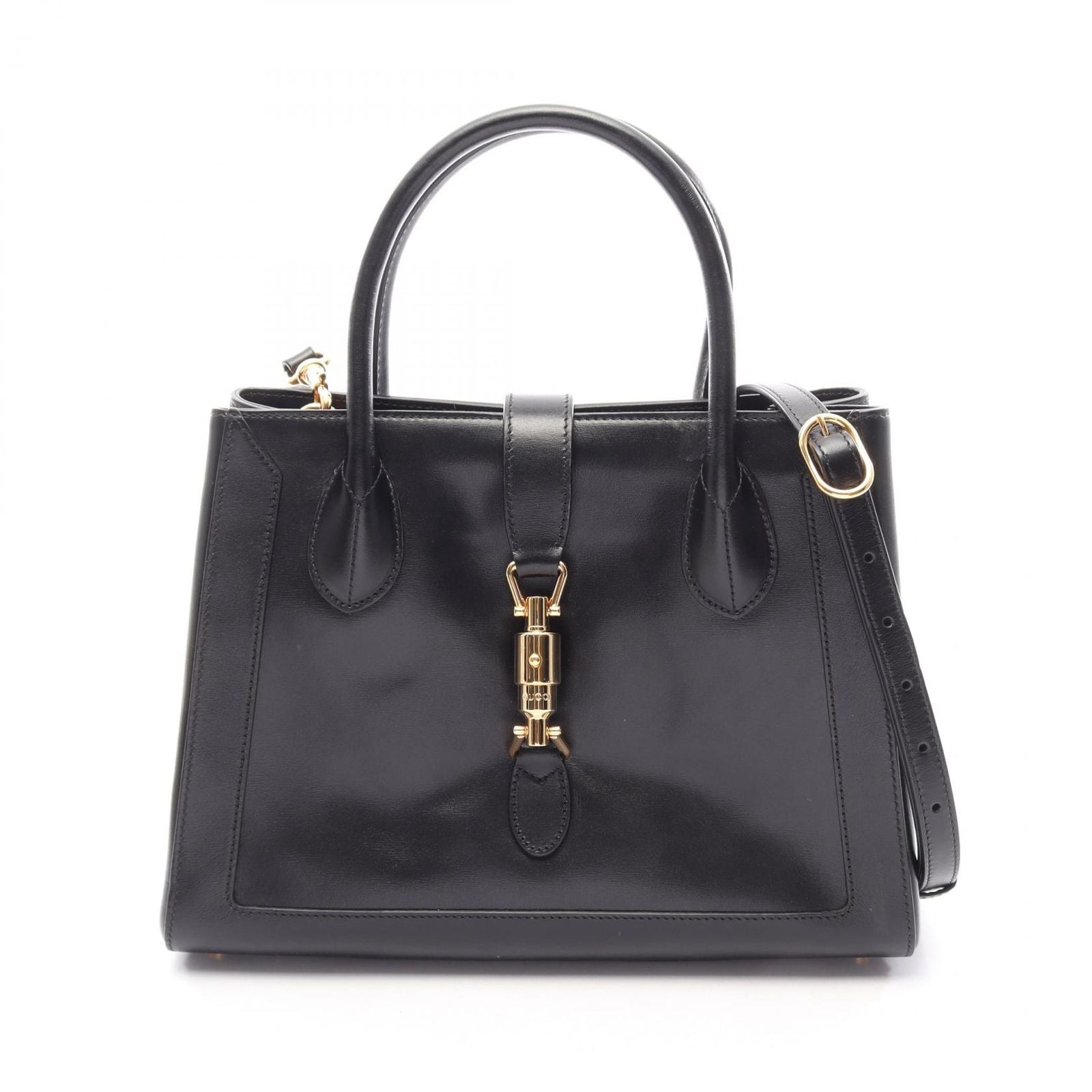 Gucci Handbag Jackie 2-Way Black Leather Tote