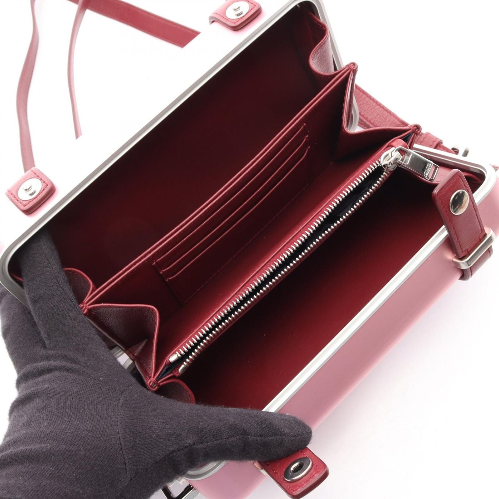 Dior Shoulder Bag Rimowa Personal Clutch Pink Leather — view 3