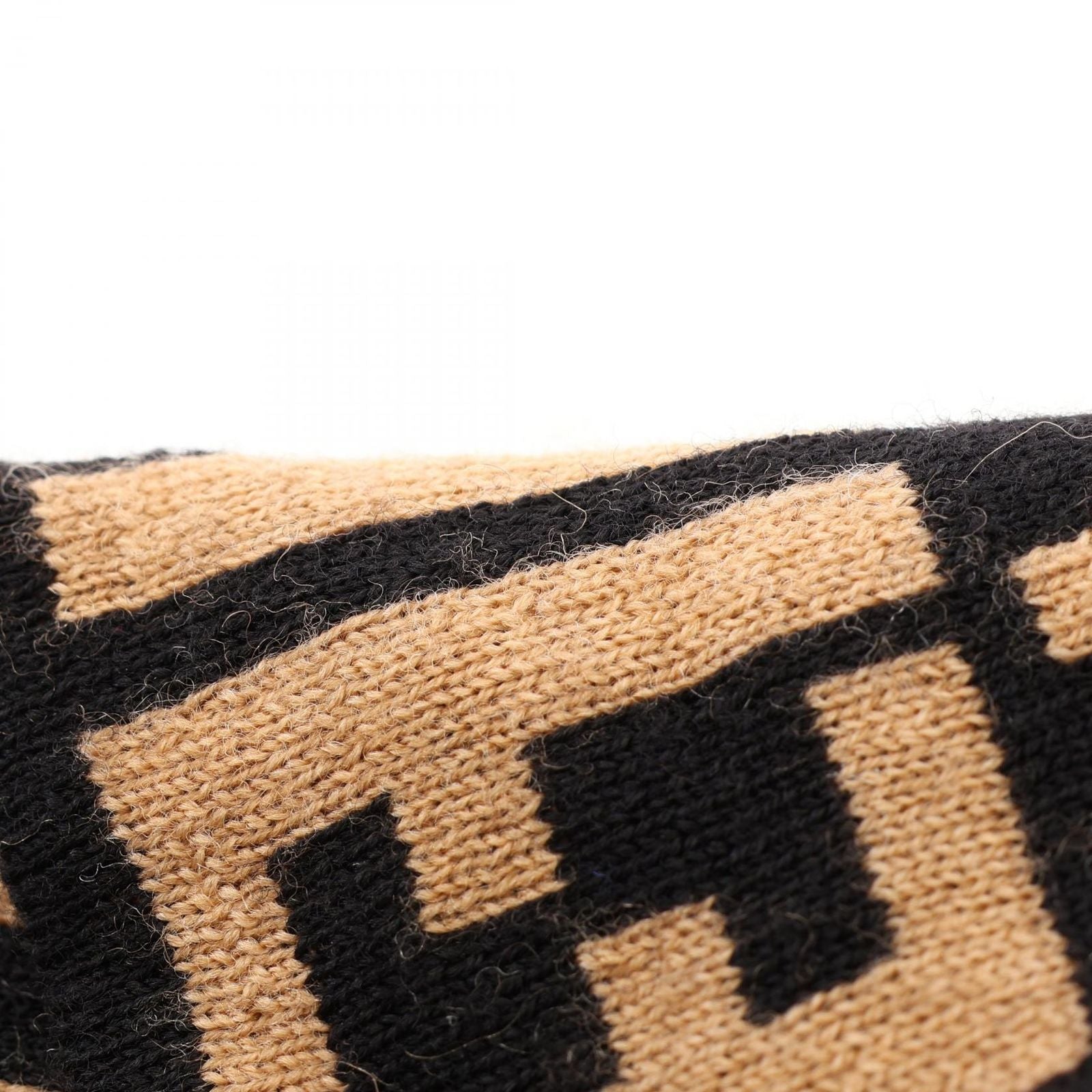 Fendi Knit Cap Zucca Beige Wool — view 7