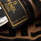 Fendi Knit Cap Zucca Beige Wool — view 6