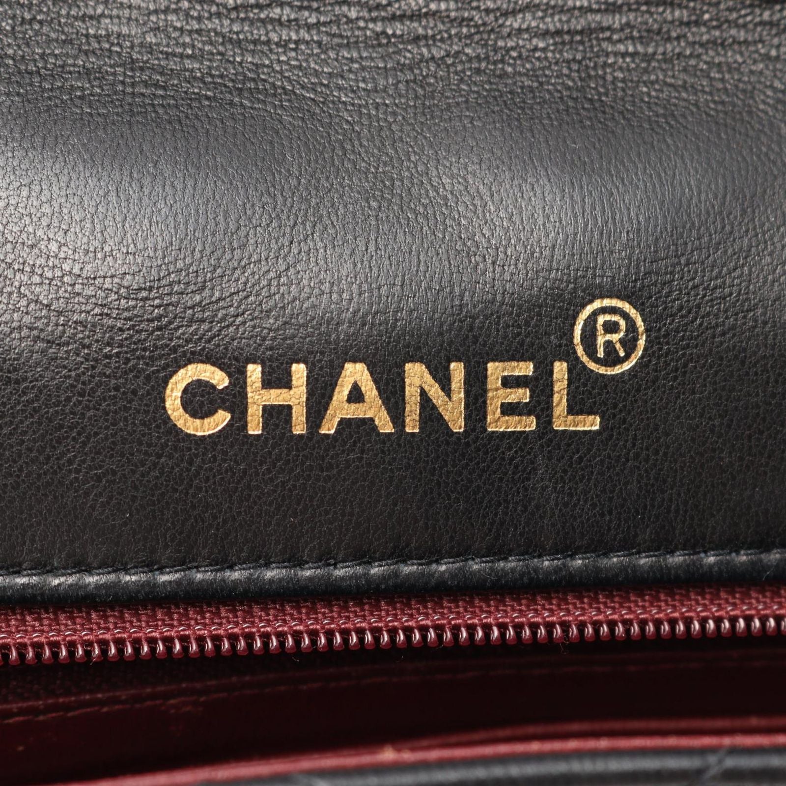 Chanel Shoulder Bag Quilted Diana Flap Black Lambskin Chain — view 4