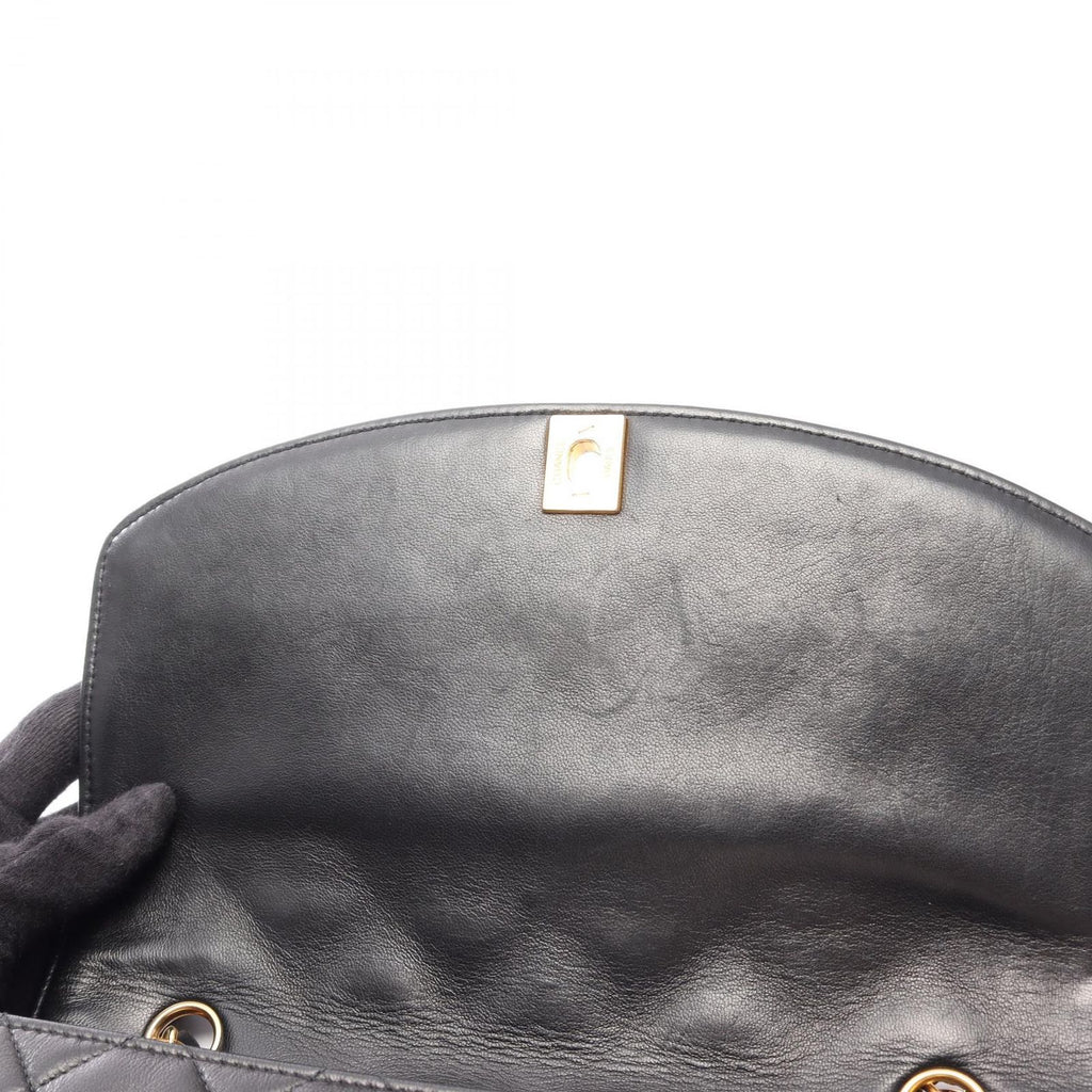 Chanel Shoulder Bag Quilted Diana Flap Black Lambskin Chain — view 8