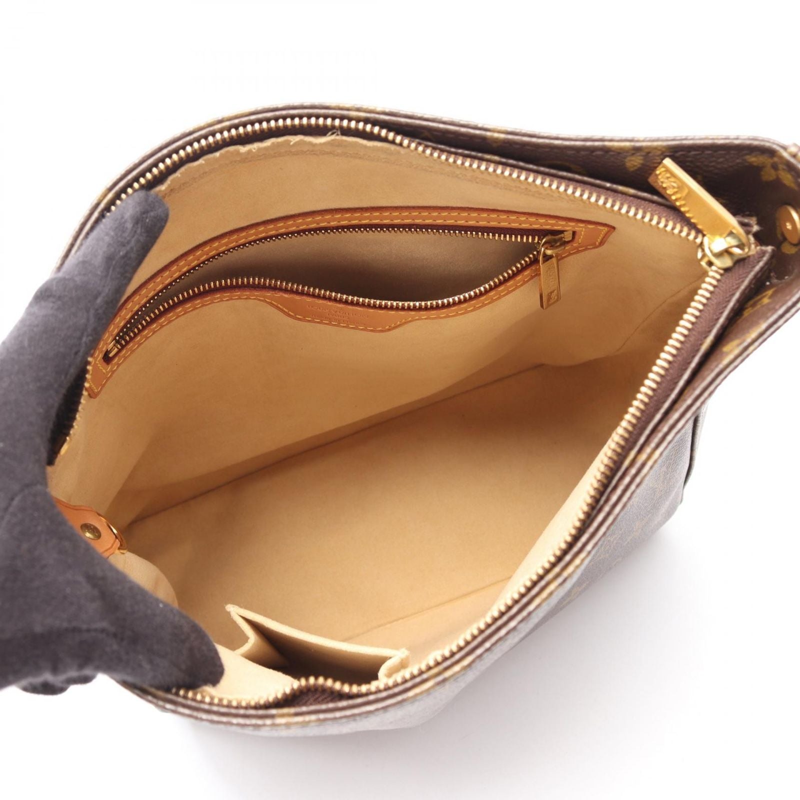 Louis Vuitton Shoulder Bag Looping GM Monogram Canvas Leather — view 3