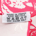 Hermes Scarf Carre 90 Tatouage Jungle Love White Pink Silk — view 3