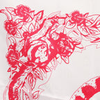 Hermes Scarf Carre 90 Tatouage Jungle Love White Pink Silk — view 5