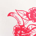 Hermes Scarf Carre 90 Tatouage Jungle Love White Pink Silk — view 2