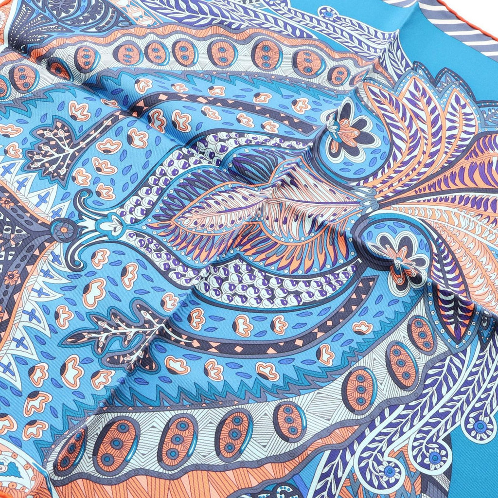 Hermes Scarf Petit Carre 45 Gavroche Maharani's Garden Silk Mahara — view 5