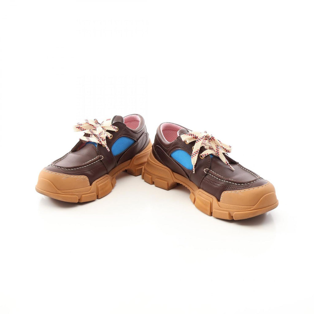 Gucci Sneakers Boatrek Dark Brown Leather Shoes — view 3