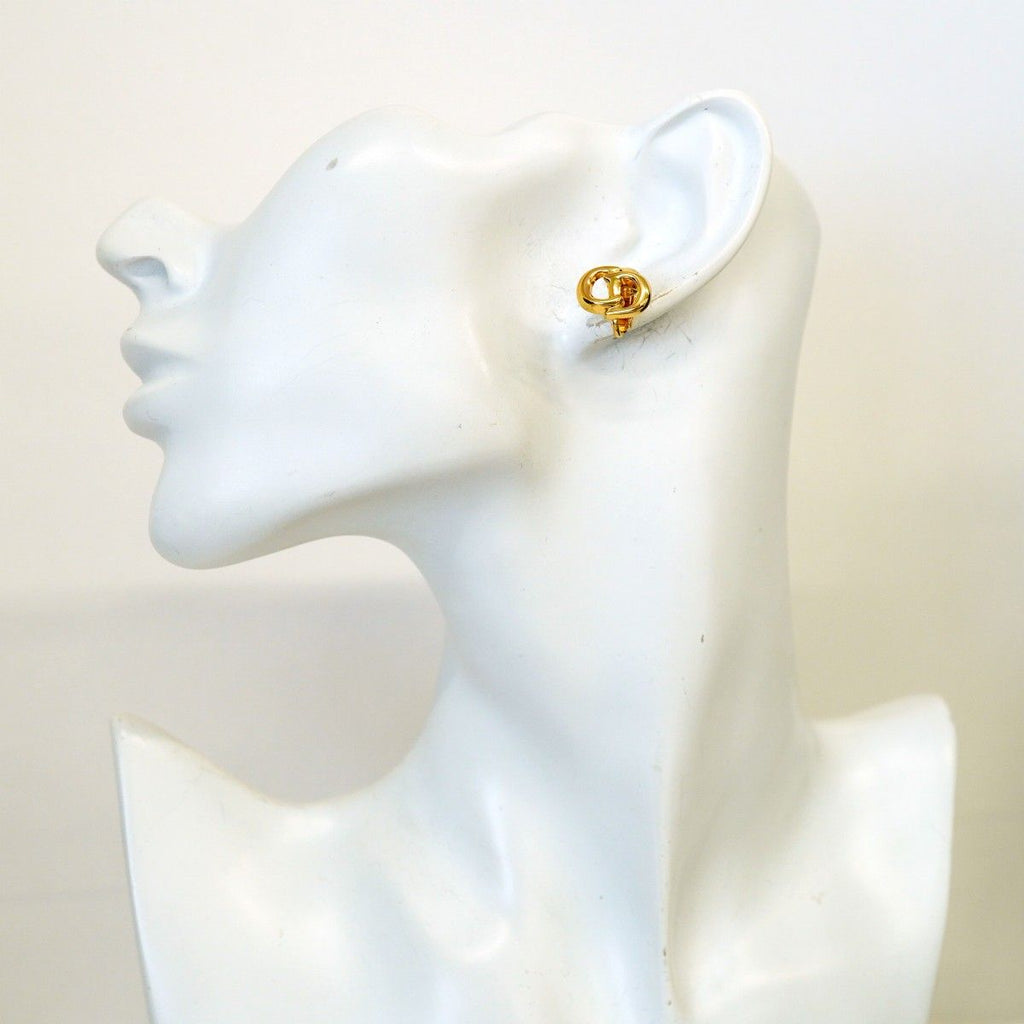 Dior Earrings CD Logo Gold Plated — view 5