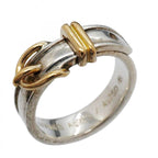 Hermes Ring Ceinture 18k Yellow Gold 925 Sterling Silver