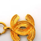 Chanel Necklace Vintage CC Logo Quilted Gold Plated — view 7