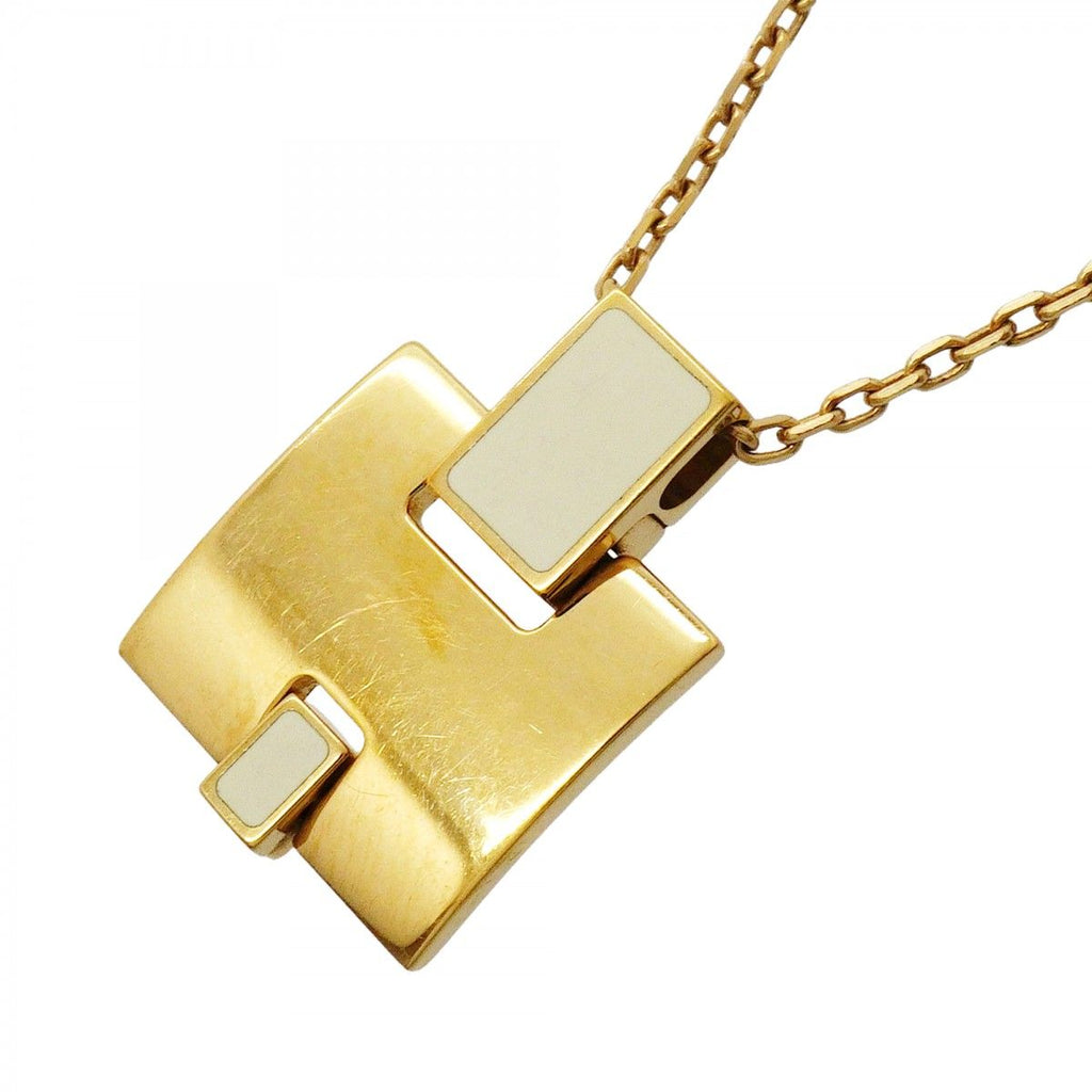 Hermes Necklace Irene Gold Plated Ivory