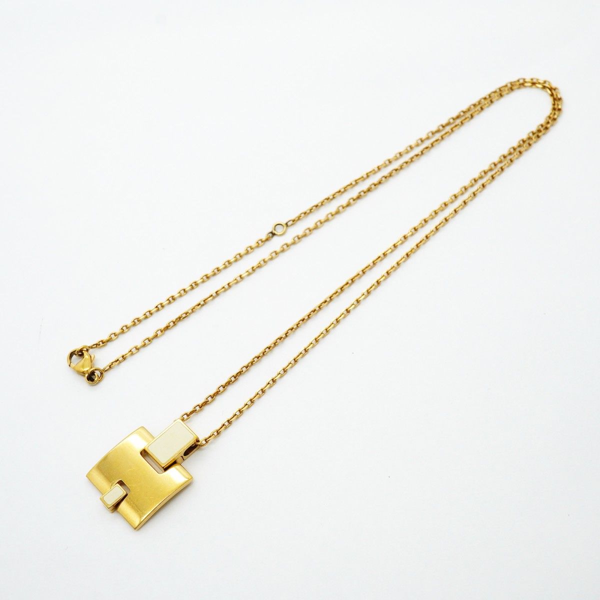 Hermes Necklace Irene Gold Plated Ivory — view 3
